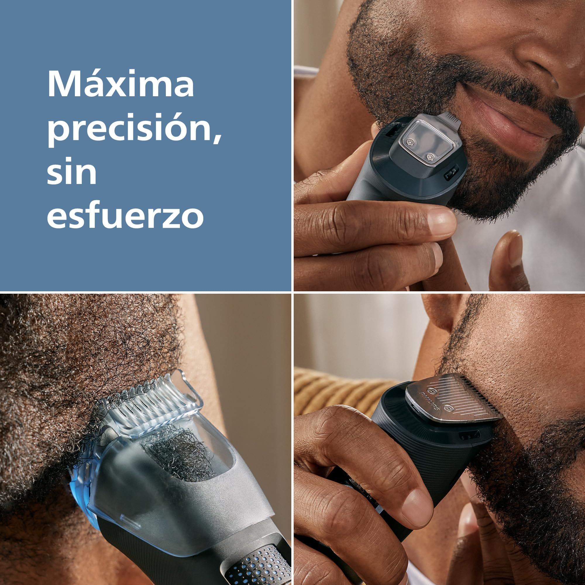 Philips Recortadora de Barba Series 5000 Hombre BT5765/15, Cuchillas Autoafilables, 40 Posiciones, Sensor de Barba, Resistente al Agua