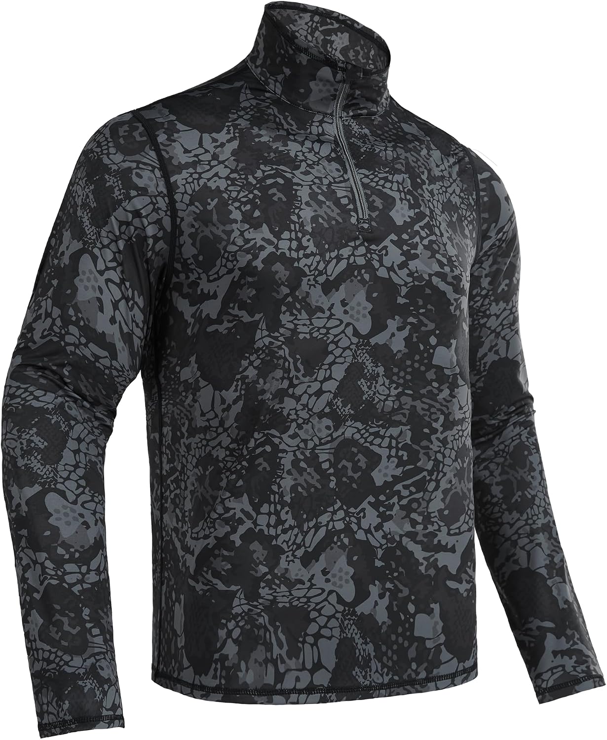 Rodeel Men's Running Hiking Shirts 1/4 Zip UPF 50+ Sun Protection Long Sleeve Shirt