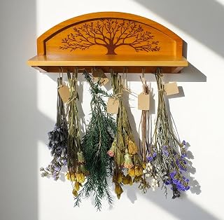 Tree of Life Herb Drying Rack,Floral Display Holder for Garden and Kitchen