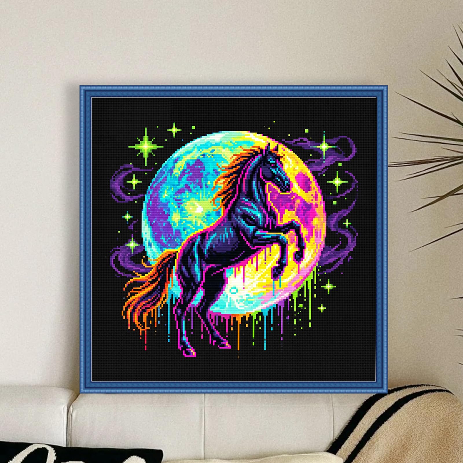 Zestaw do haftu krzyżykowego 14CT 30x30cm dla początkujących DIY zestaw do szycia dekoracji wnętrz