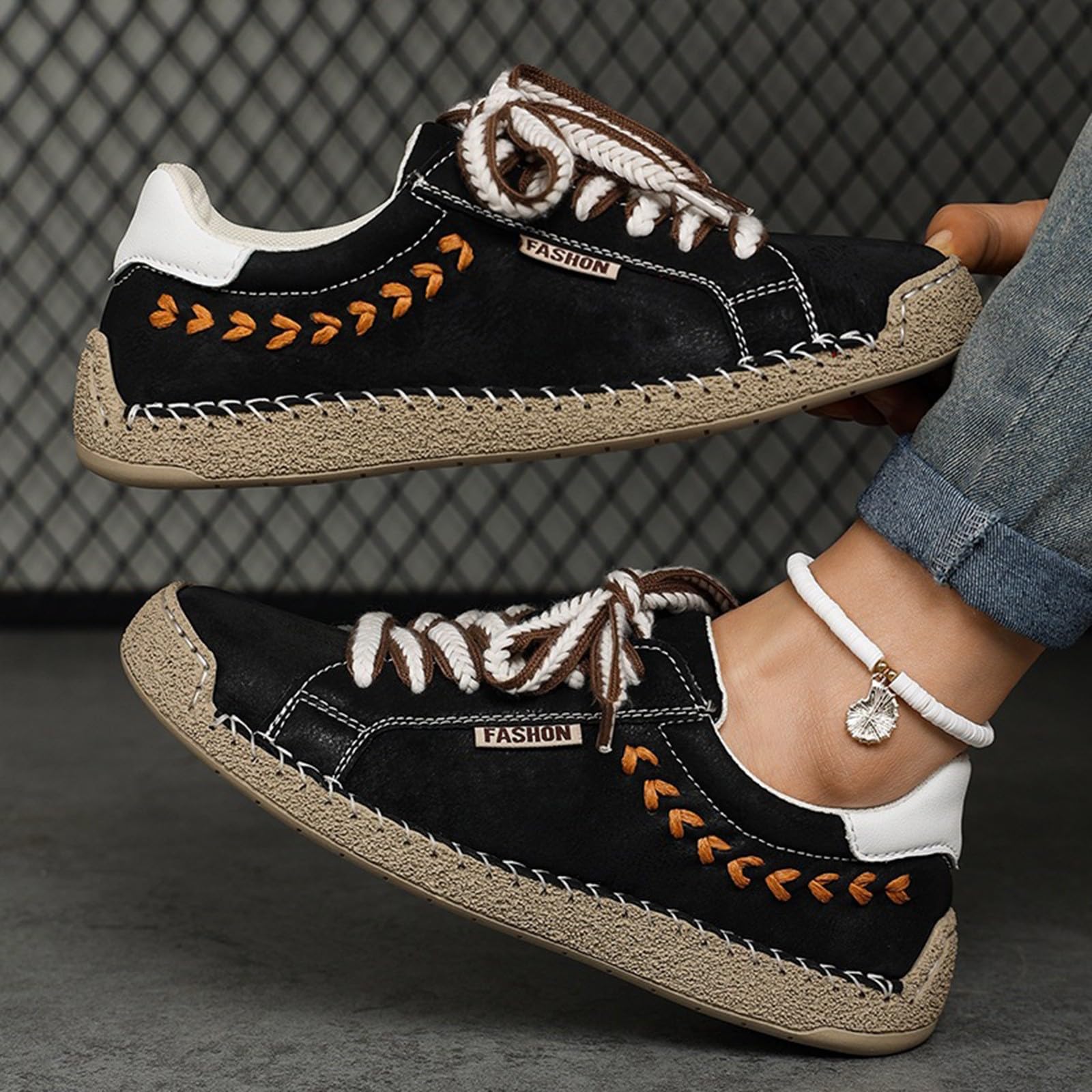 Zapatillas Mujer Ancho H Cómodo, Mocasines Ligeros Transpirables Zapatos Planos