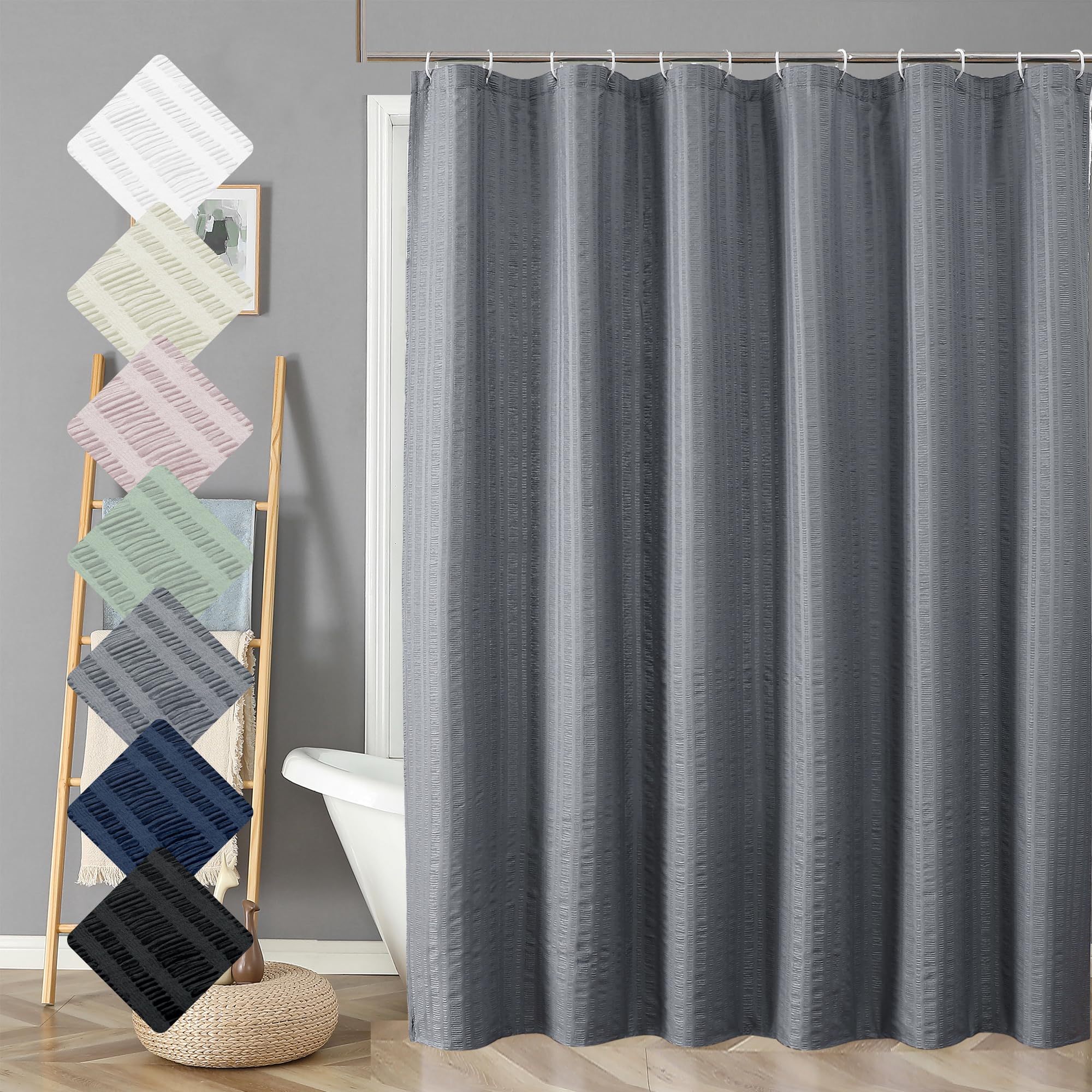 Photo 1 of ***STOCK PHOTO FOR REFERENCE ONLY*** 2 pack Grey Curtains - 3D Embossed Cloth Curtain