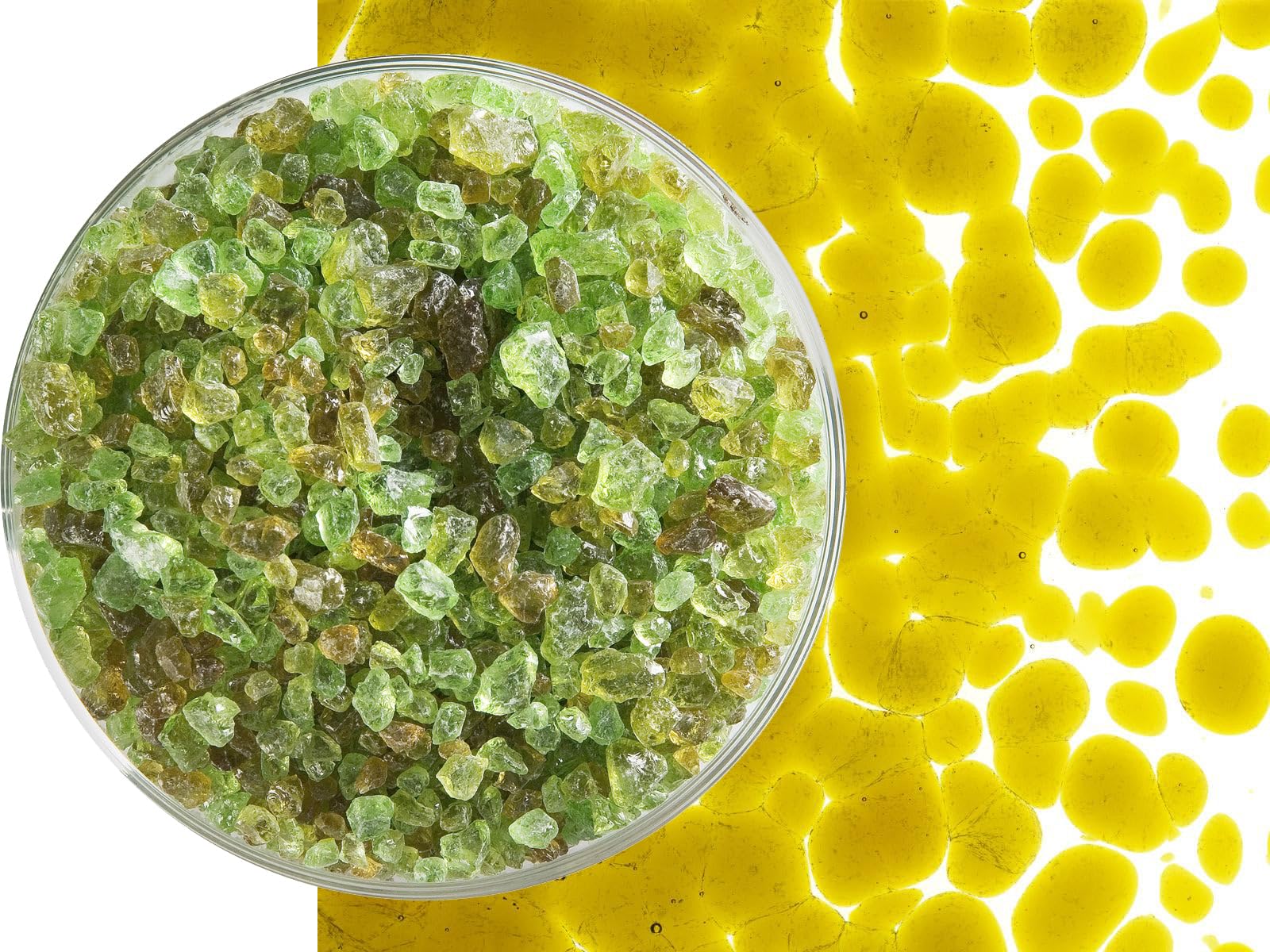 Chartreuse Transparent Glass Frit Coarse Bullseye COE 90 Fusible- 8 Ounces-picture-15