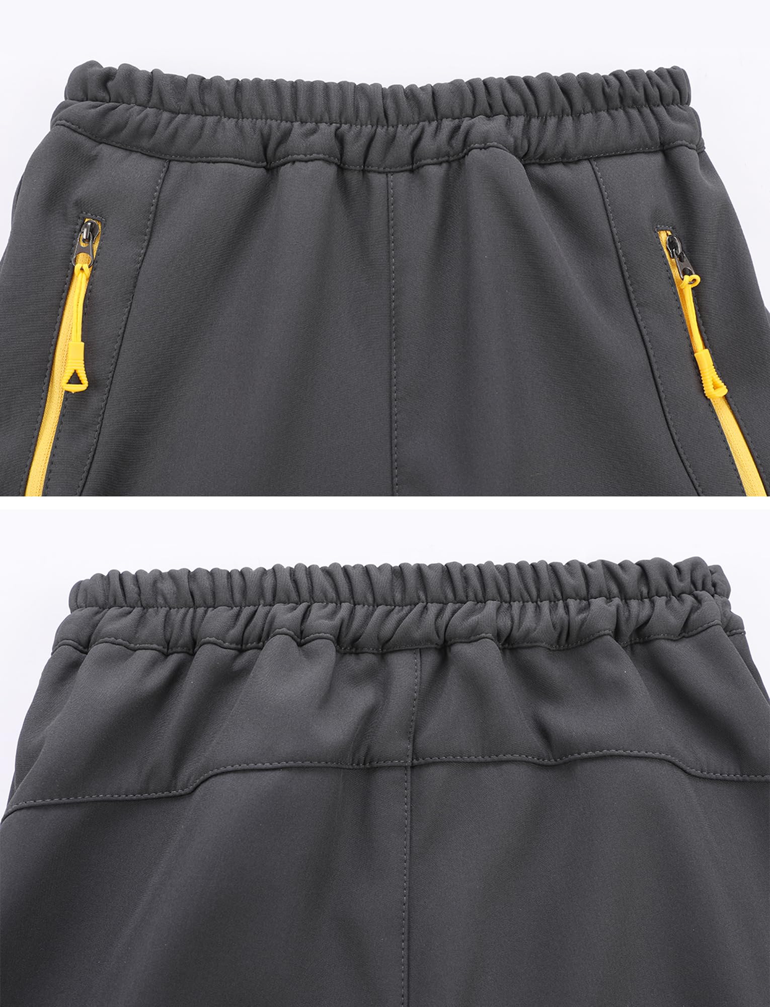 Maeau Garçon Fille Pantalon Doublé Polaire Imperméable Pantalons Softshell Chaud pour Enfant 4-14 Ans Vêtements Thermique de Randonnée Ado Pantalones Hiver Outdoor de Ski