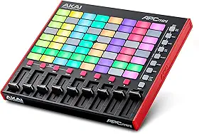 Akai Professional APC Mini MK2 - Controlador MIDI Pad USB com Ableton Live Lite, 64 Pads RGB, Modo Drum e Note e Misturador MIDI