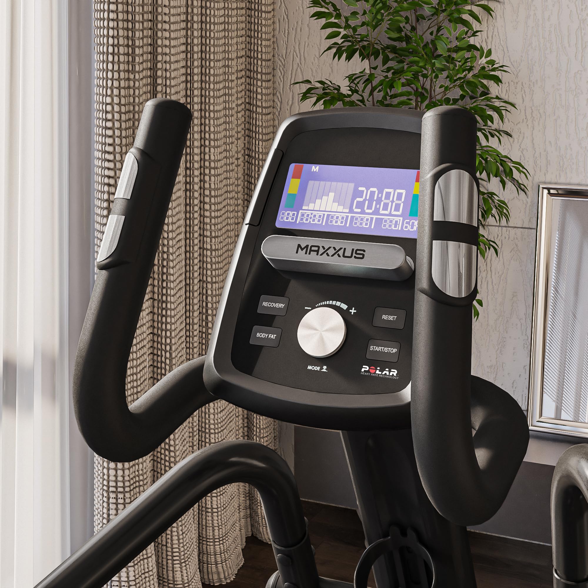 MAXXUS Crosstrainer für Zuhause – CX-Serie Ellipsentrainer mit 51–58 cm Schrittlänge, 24–29 kg Schwungmasse, App-Steuerung, 16 Widerstandsstufen & Magnetbremse
