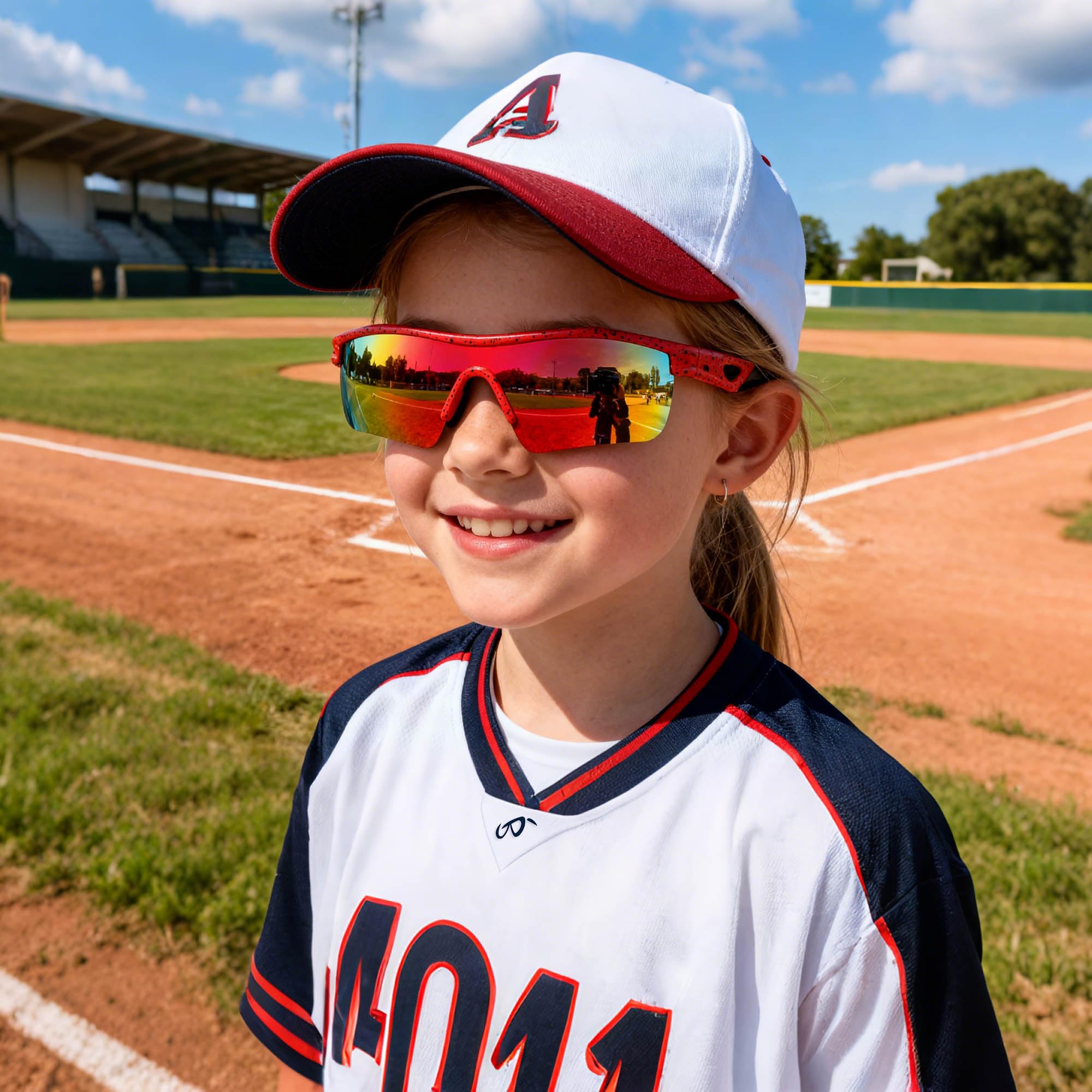 FEISEDY Okulary przeciwsłoneczne dla dzieci chłopcy dziewczęta spolaryzowane sportowe baseball kolarstwo okulary przeciwsłoneczne TR90 ramka ochrona UV400 B2454
