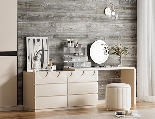 Miniatura 5 de Tablones de vinilo para pared, paneles de vinilo autoadhesivos para paredes, fácil instalación (12 piezas18 pies cuadradoscaja), madera de granero