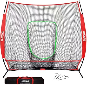 7x7FT Golf/Baseball/Softball Practice Net with Steel Frame and Bag