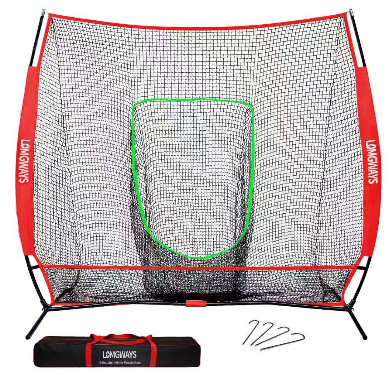 7x7FT Golf/Baseball/Softball Practice Net with Steel Frame and Bag