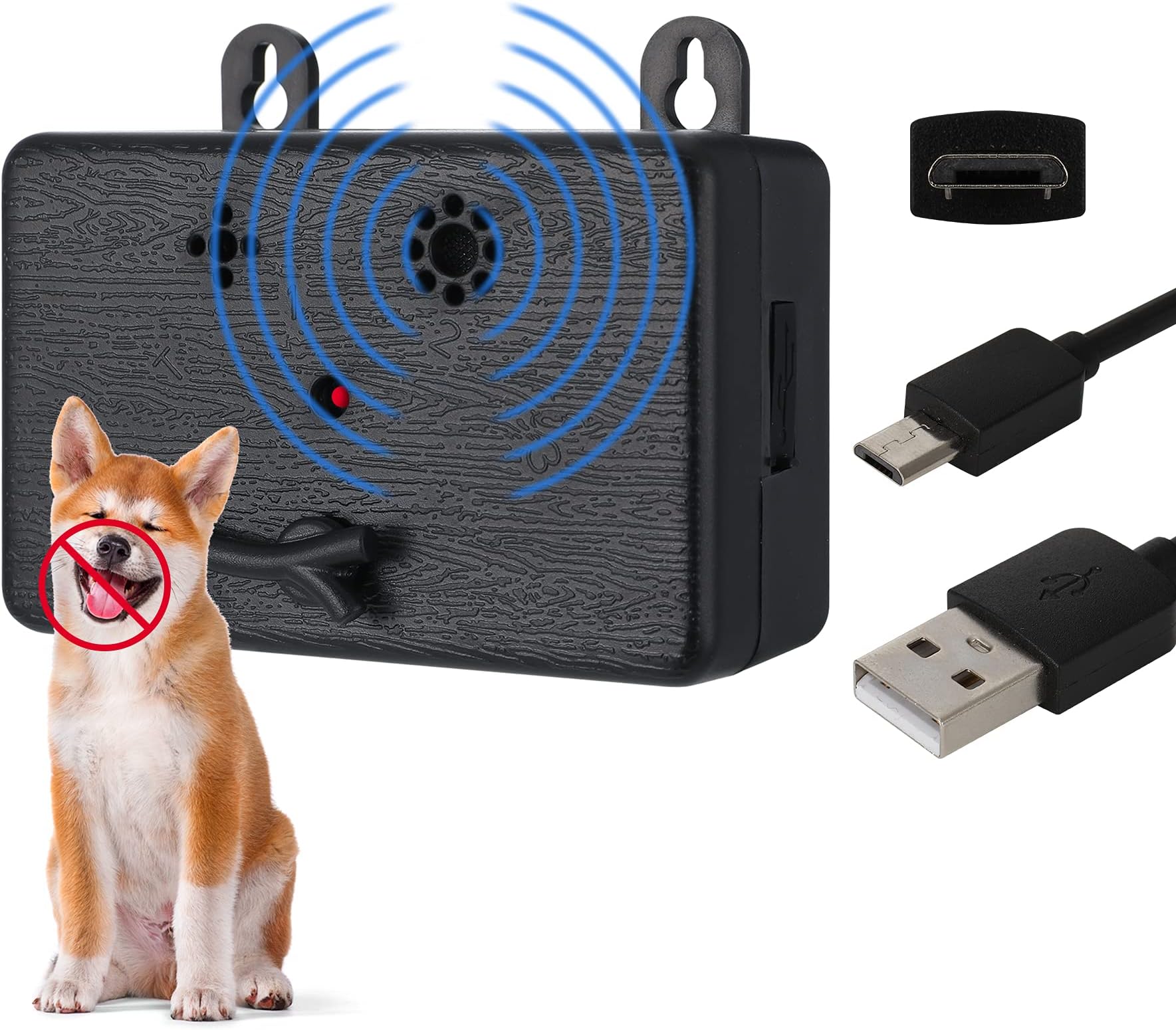 Dacitiery Anti Barking Device, Waterproof Ultrasonic Dog Bark Deterren with 3 Adjustable Levels up to 50 Ft Range, Hangable Outdoor Bark Stopper for Dog Training, Bark Control, Safe for Human Dogs