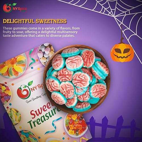Miniatura 4 de NY Spice Shop Brain - Caramelos de gomita  1 libra de caramelo de cerebro de gomita  Gomitas de cerebro para fiesta de truco o trato  Cerebros