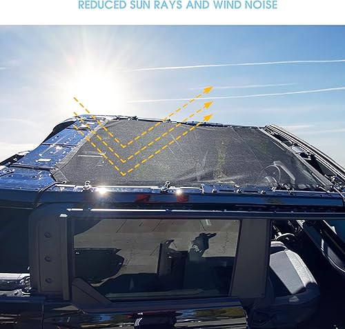 Miniatura 5 de sukemichi Parasol para Ford Bronco, cubierta superior de bikini de malla de longitud completa para Ford Bronco Accesorios 2021 2022 2023 2024 2025
