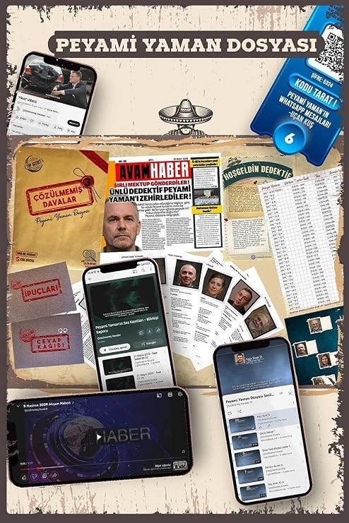 Unsolved Cases Detective Crime Solving Game Peyami Yaman File - Mystery Puzzle Murder Solving Box Games - Finding a Murderer Detective Game - Who is the Guilty, Can You Solve the Murder? (Case-3)
