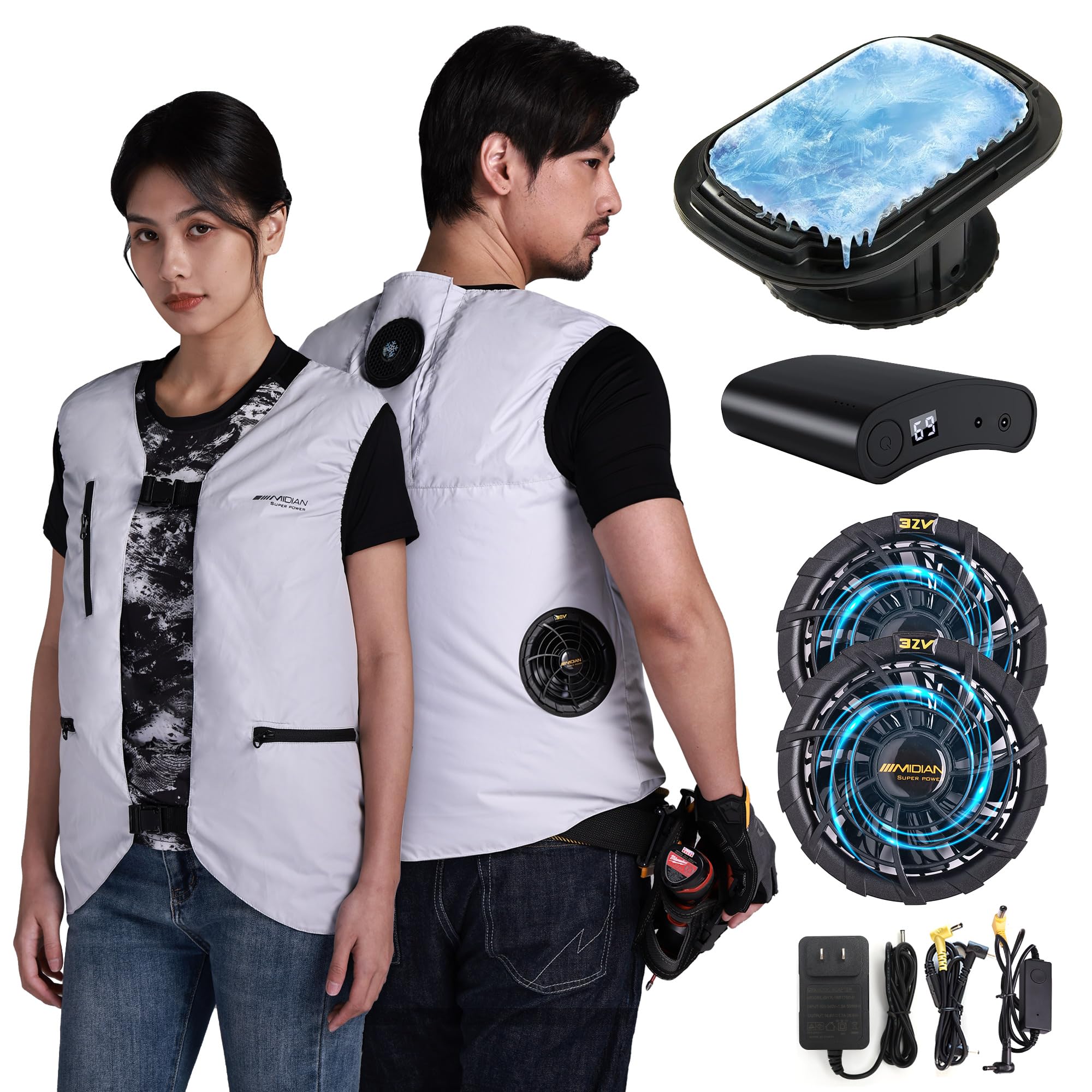 Amazon.co.jp: [MIDIAN] ペルチェ冷却服【2025業界独創 冷却器と扇風機