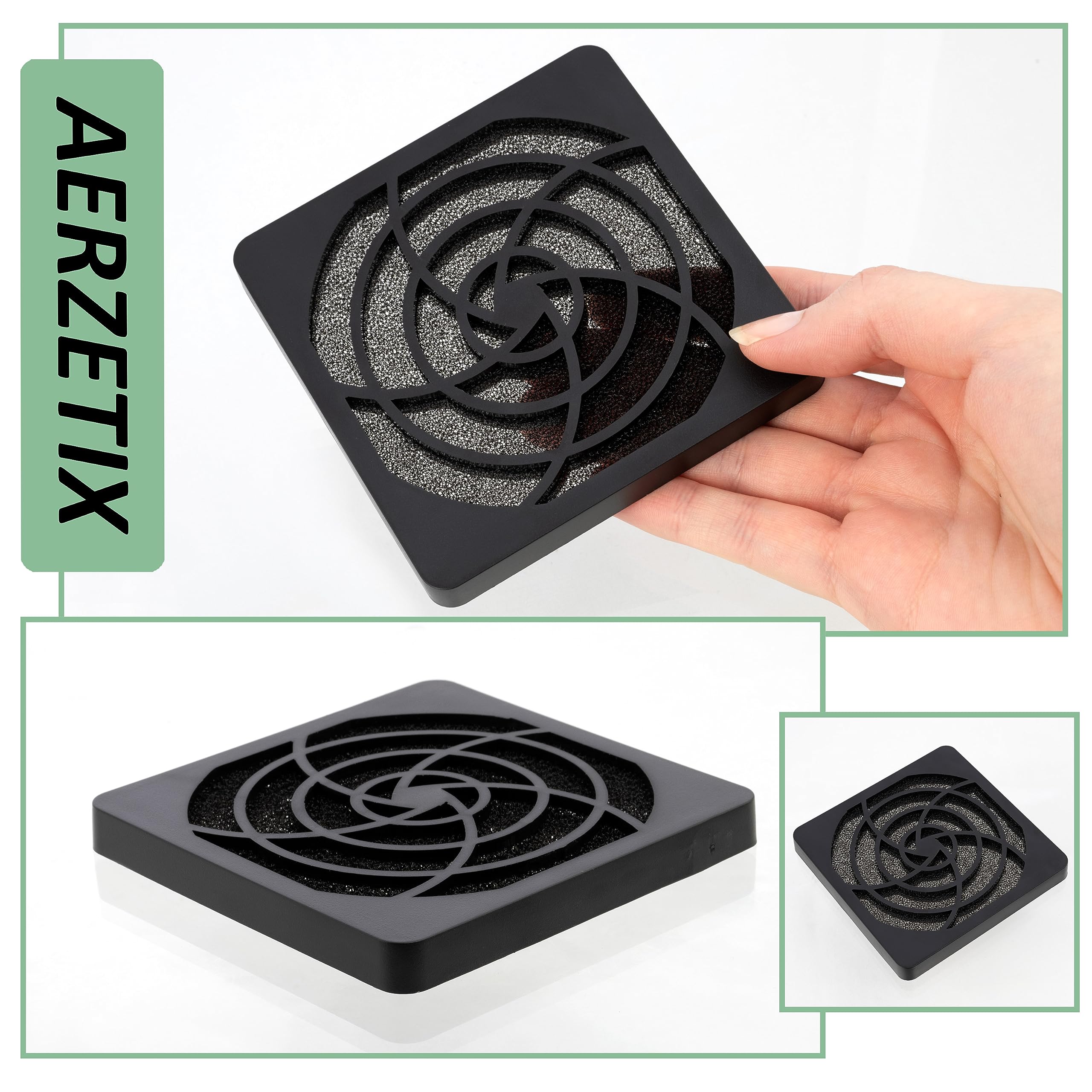 4 Griglie Di Protezione Per Ventole 40mm | Metallo Nero Per PC - Foto 2