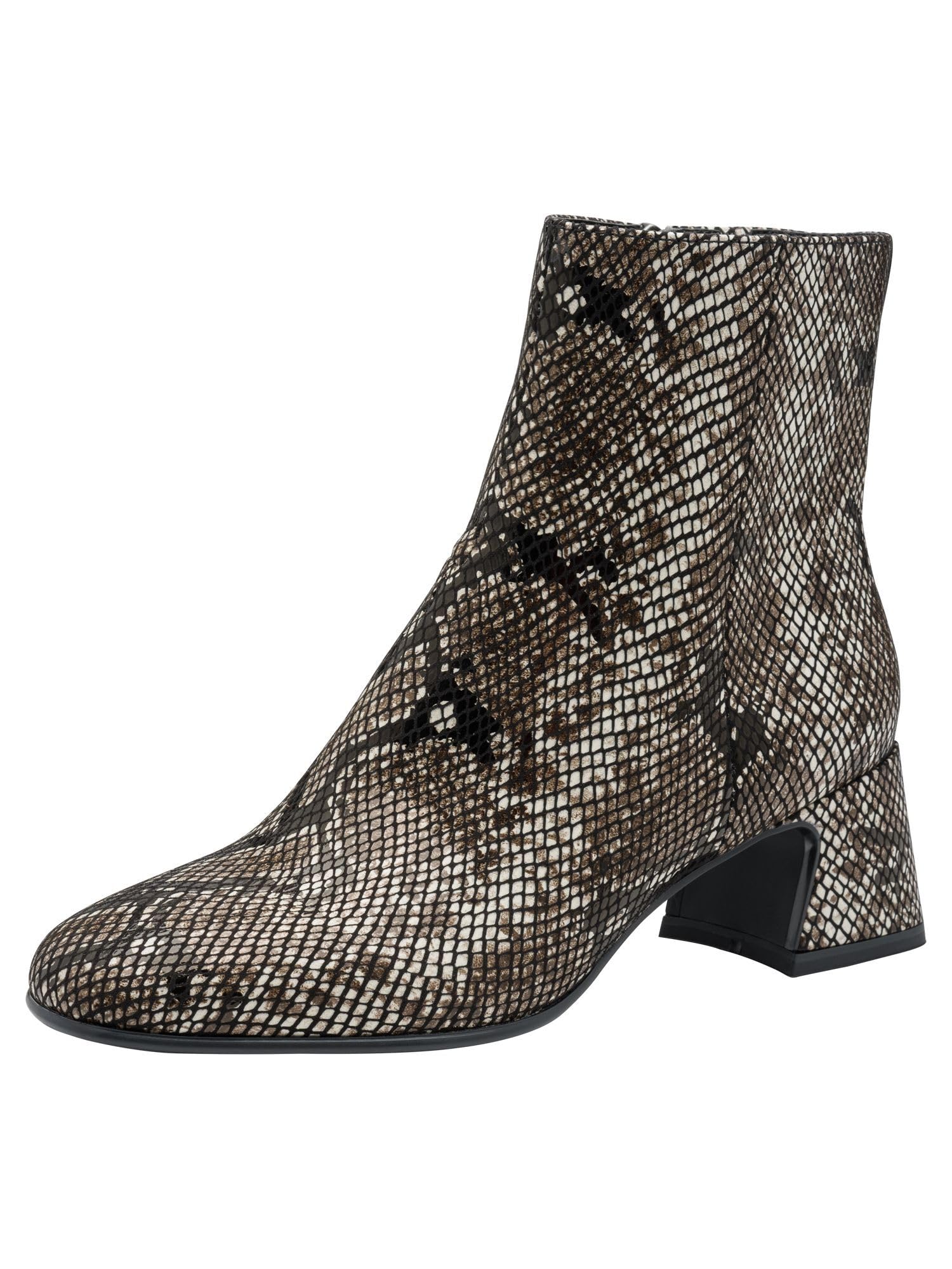 Tamaris Women's Boot Heel 1-25314-45 Ankle Boots, Black Snake, 7 UK