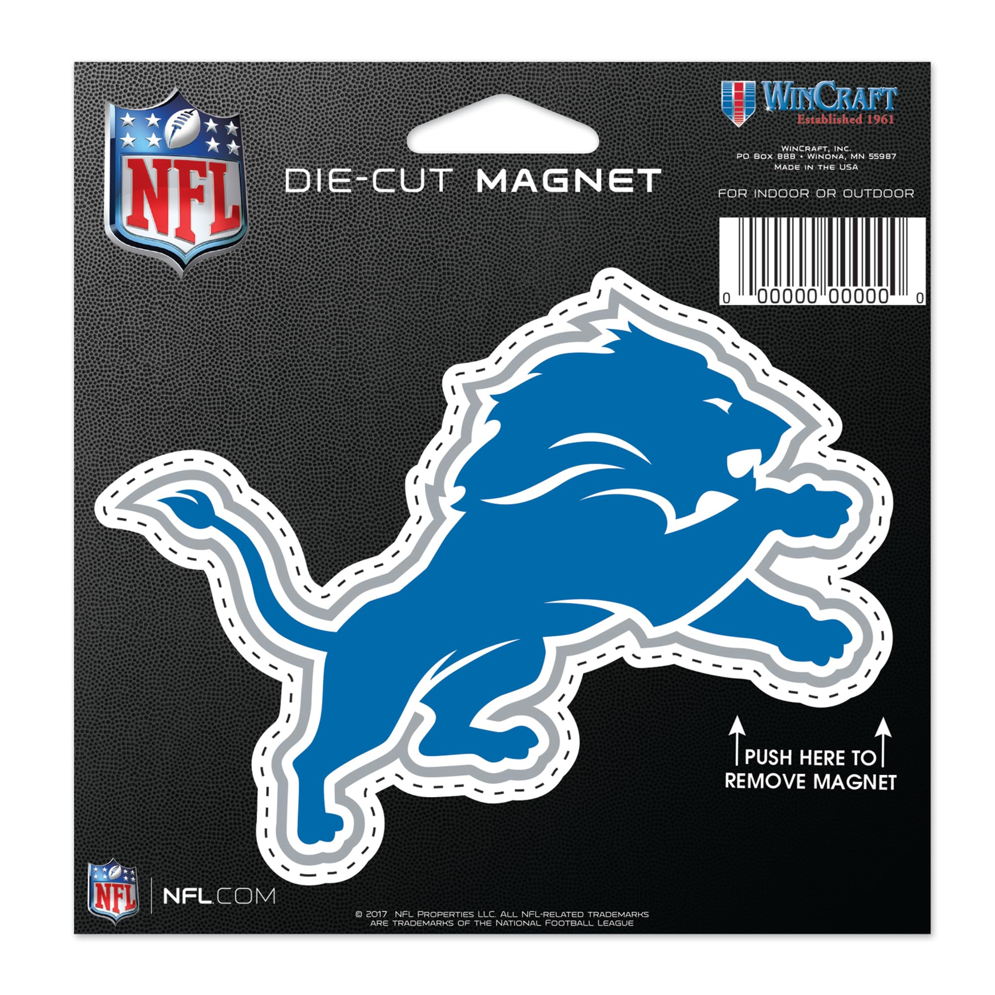 Aimant de voiture Detroit Lions 12,7 cm sans trace ni rayure sur peinture
