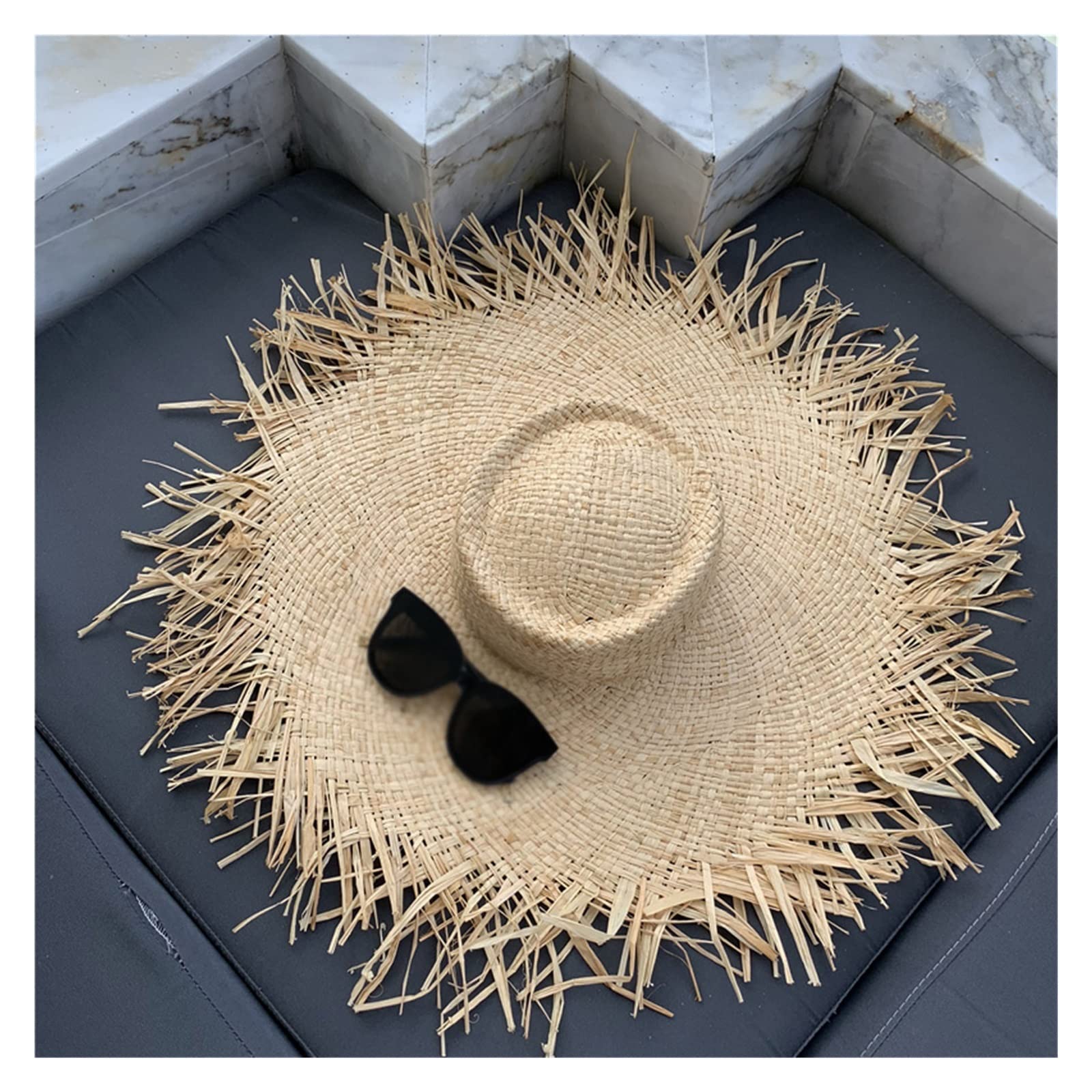 Chapeau de soleil large pour dames idéal plage et pique-nique d'été