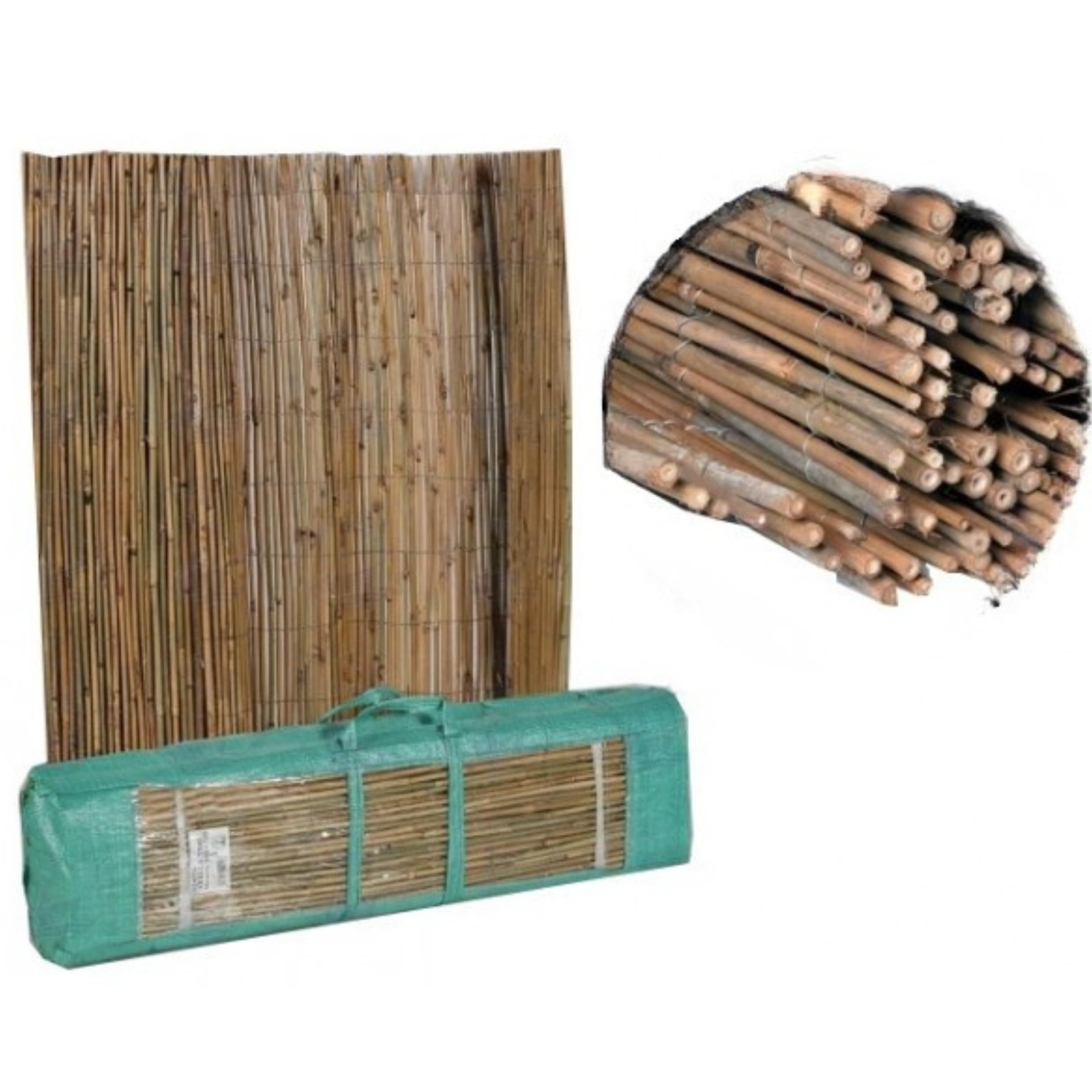 Arella in Bamboo da Esterno Rilegata con Filo Metallico Canniccio Canna Ø 5÷10 mm Ideale Recinzioni Oscuranti Giardino,Balcone,Terrazzo,Esterno Varie Dimensioni (1x3 MT)