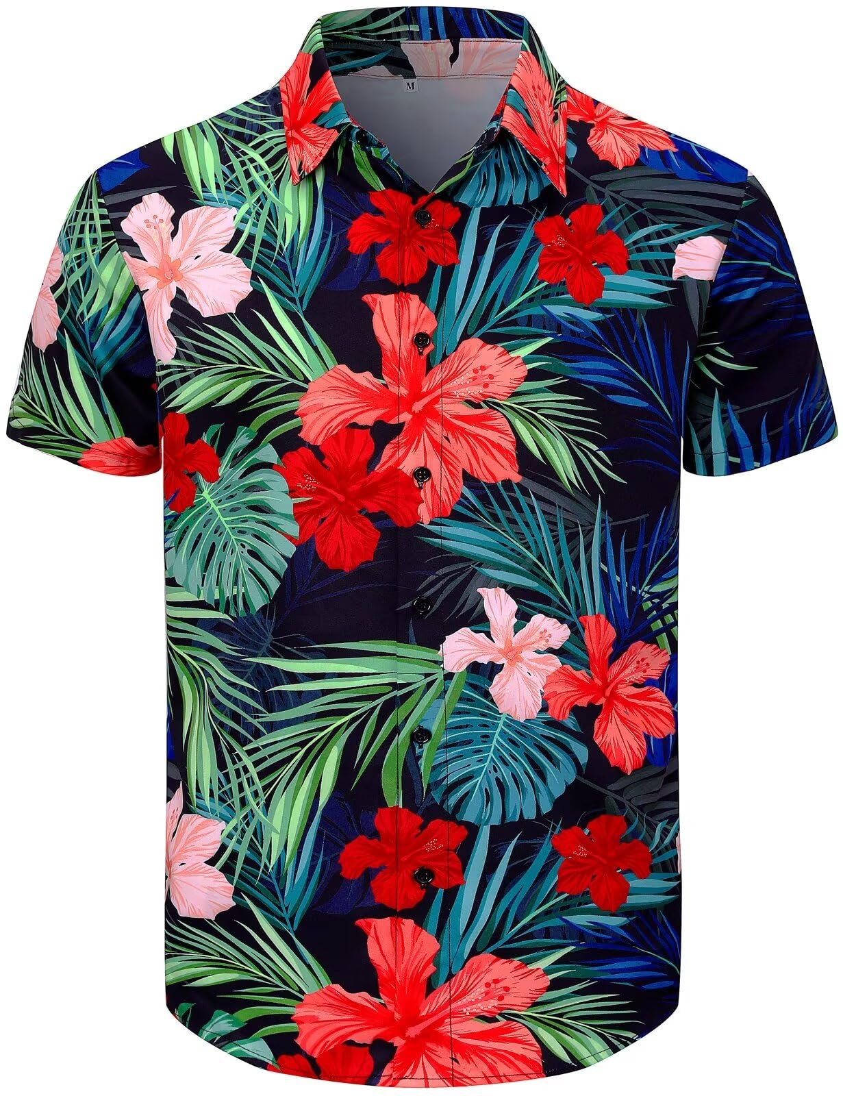 Men's Hawaiian Shirt Button Down Summer Short Sleeve Shirt