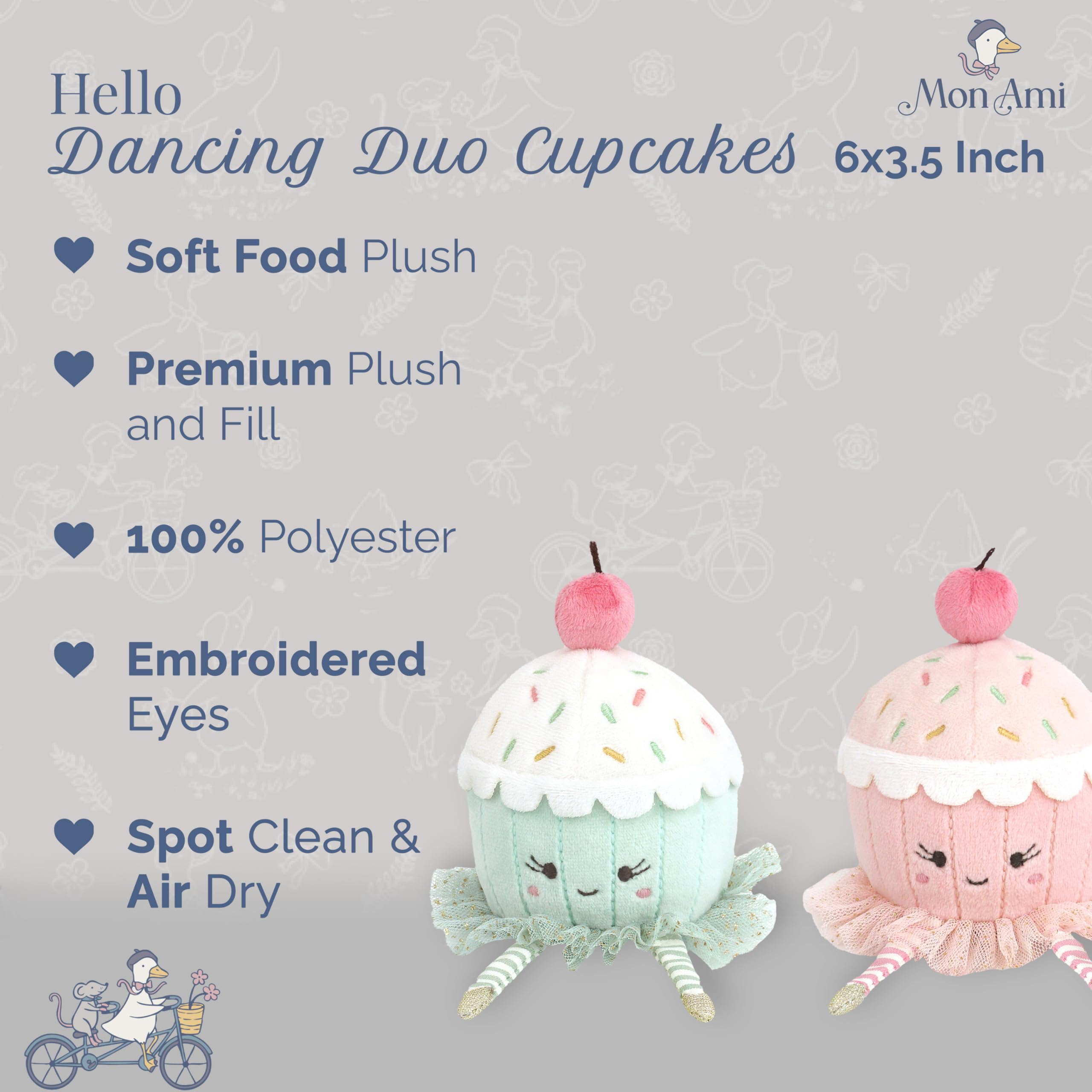 MON AMI Soft Stuffed Plush Toy – 7”, Handcrafted Squishable Fruit Plushie, Use as Toy or Nursery Room Décor, Great Gift for Kids of All Ages