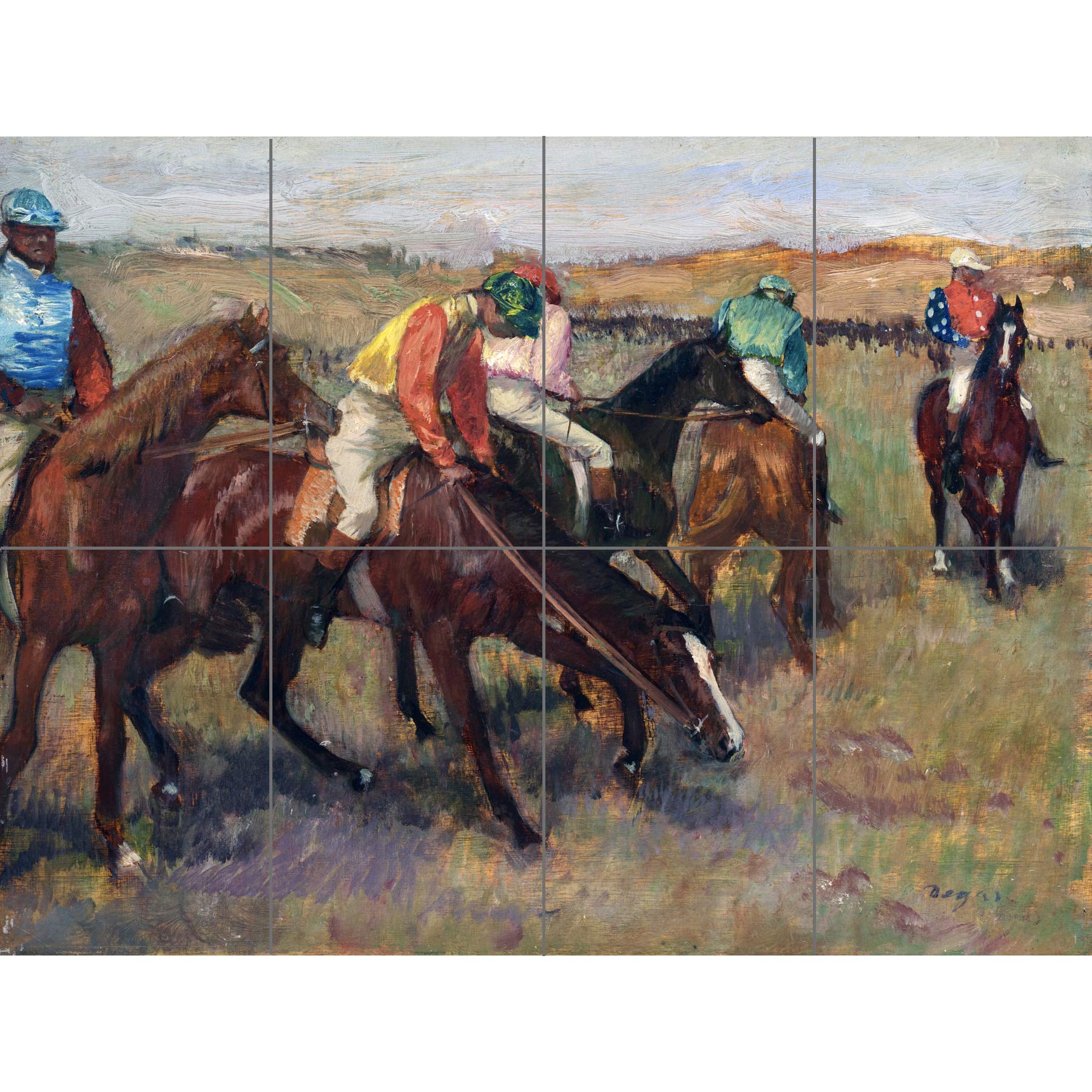 Artery8 Edgar Degas Before The Race C1882 Painting XL Giant Panel Poster (8 Sections)
