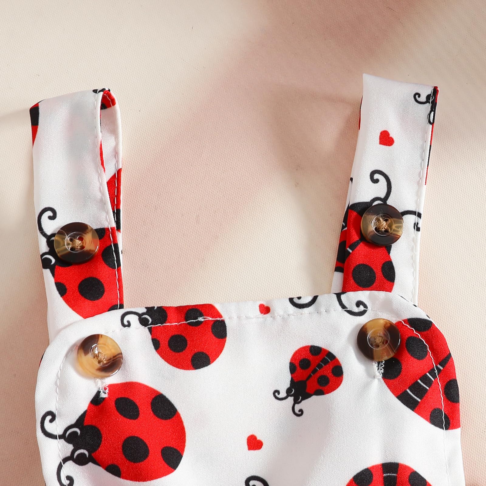 UUAISSO Conjuntos Falda Para Niña Recién Nacida Blusa de Manga Corta y Falda con Tirantes y Lazo Ropa de Verano Para Niña Bebé — view 6