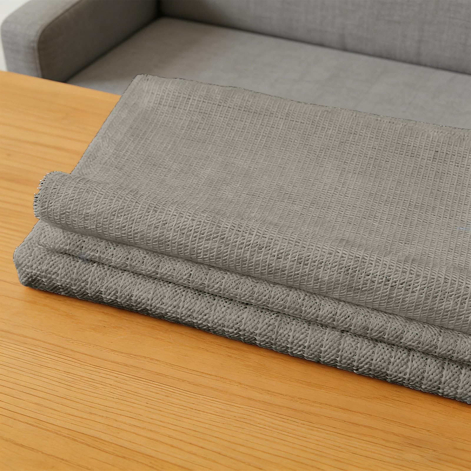Antirutschmatte für Teppich 195 x 220 cm Waschbare, Wiederverwendbare, Hält Ecken Flach, Zuschneidbar, Gleitschutz Teppich Stopper, Rutsch Teppichunterlage für Zuhause, Graubraun