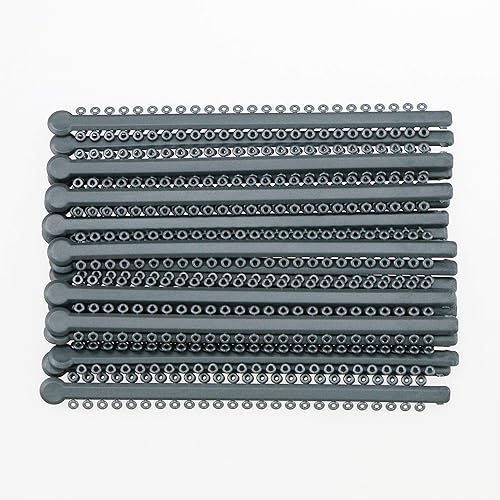 Bandas de ortodoncia elásticas de ligadura dental surtidas para soportes de ortodoncia (gris (8 #))