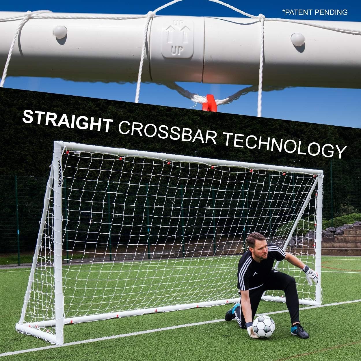 QUICKPLAY Q-Fold Soccer Goal | The 30 Second Folding Soccer Goal for Backyard [Single Goal] The Best Weatherproof Soccer Net for Kids and Adults 2YR Warranty : Sports & Outdoors