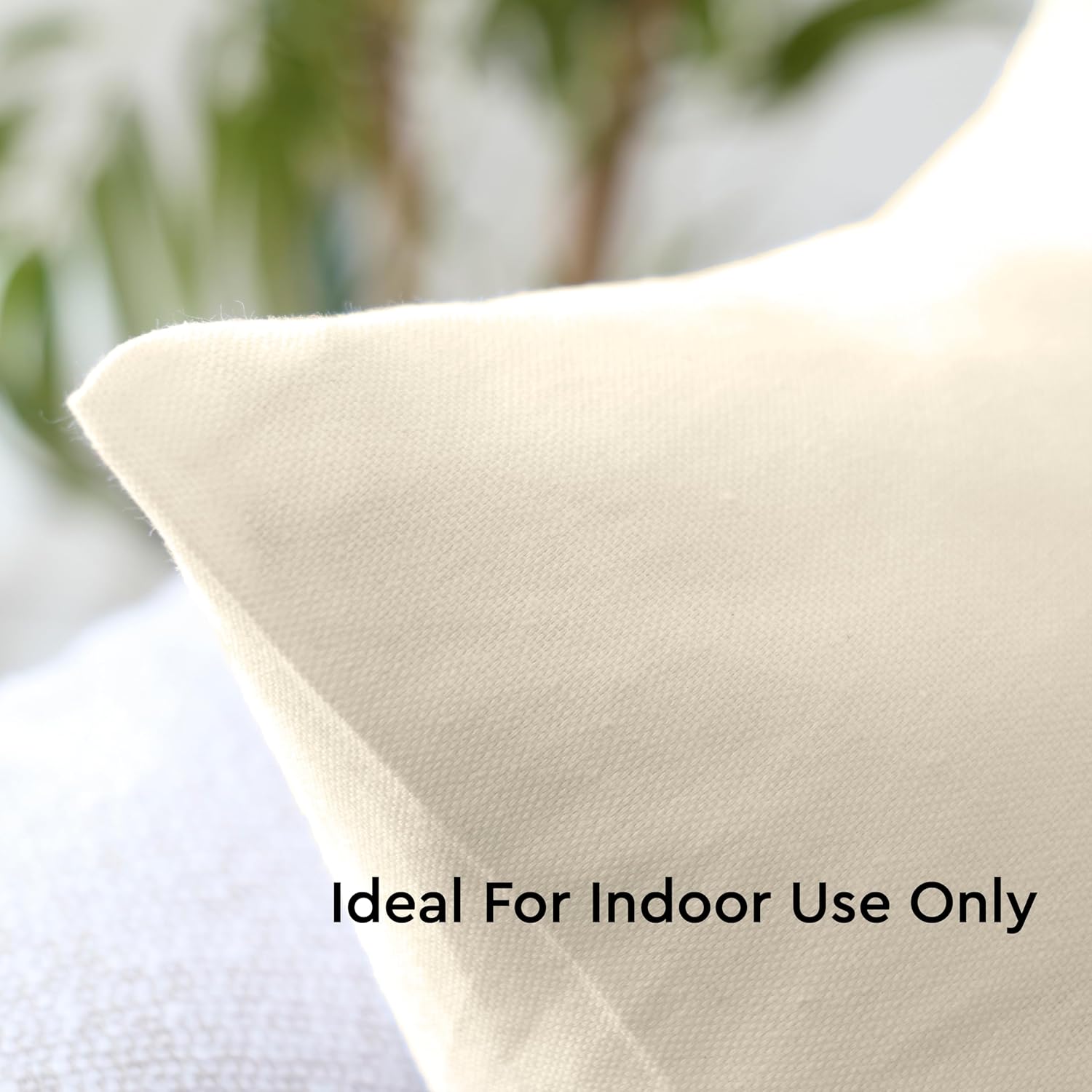 Encasa XO Throw Pillow Covers 18x18 in Set of 10 Natural | No Inserts | Cotton Pillow Covers for Living Room, Bed, Sofa, Couch | Decorative Cushion Covers with Improved Zipper - Image 5