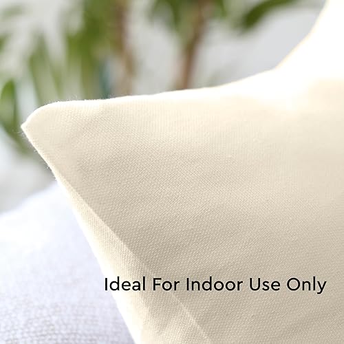 Vista 51 de Encasa Homes - Juego de 2 fundas de almohada, 18 x 18 pulgadas, lona de algodón teñidas, cuadradas, decorativas, para sofá, silla, cama y hogar, Azul