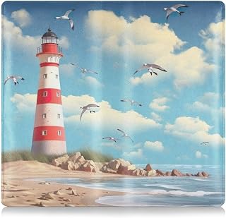 Lighthouse Car Registration and Insurance Holder Leather Vehicle Glove Box Car Organizer Auto Truck Comparment Accessories Case for Essential Documents,Driver License and Cards