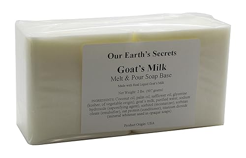 Miniatura 3 de Our Earth's Secrets jabón base con leche de cabra para derretir y verter, 2 lb