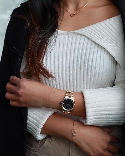 Miniatura 8 de Daniel Wellington Collar Elan de acero inoxidable de oro rosa (316L) y baño de oro rosa