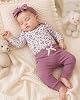 Conjunto de ropa para bebé niña recién nacida, otoño invierno, enterito de 3 piezas con pantalones 5