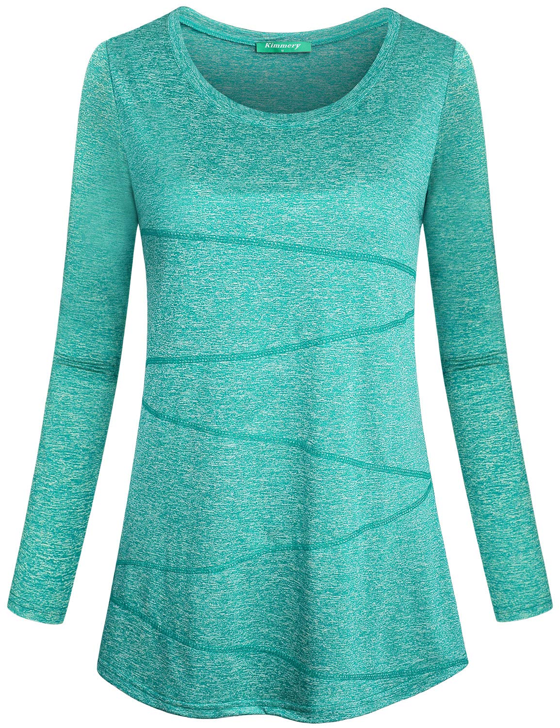 Kimmery Workout Tops for Women Long Sleeve Shirts for Women Quick Dry Line Decor Yoga Tops Sizes S-3XL