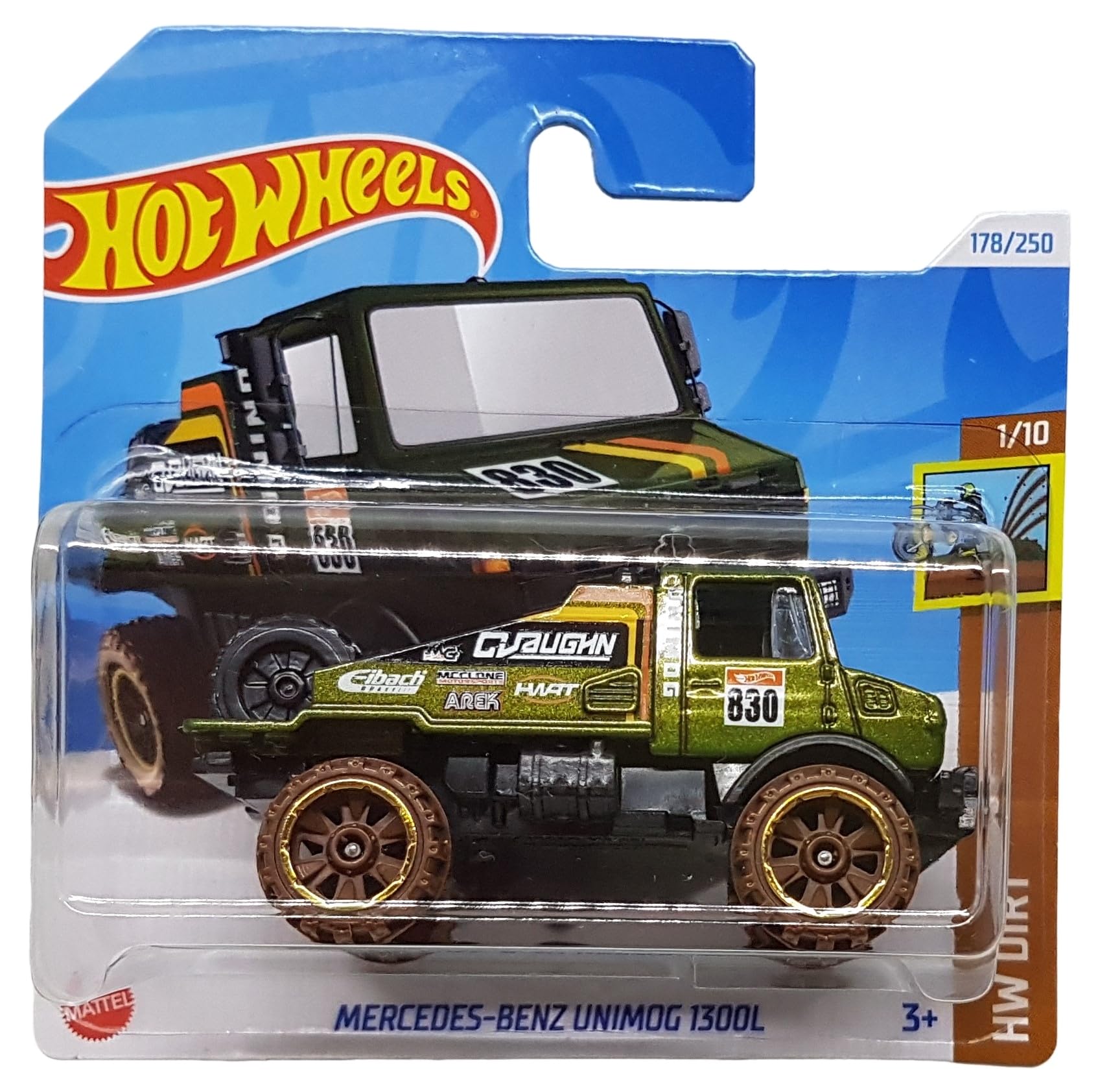 Hot Wheels - Mercedes-Benz Unimog 1300L - Truck - Model Car - 1:64 - Adult - Unisex, Grün Metallic, 11 cm