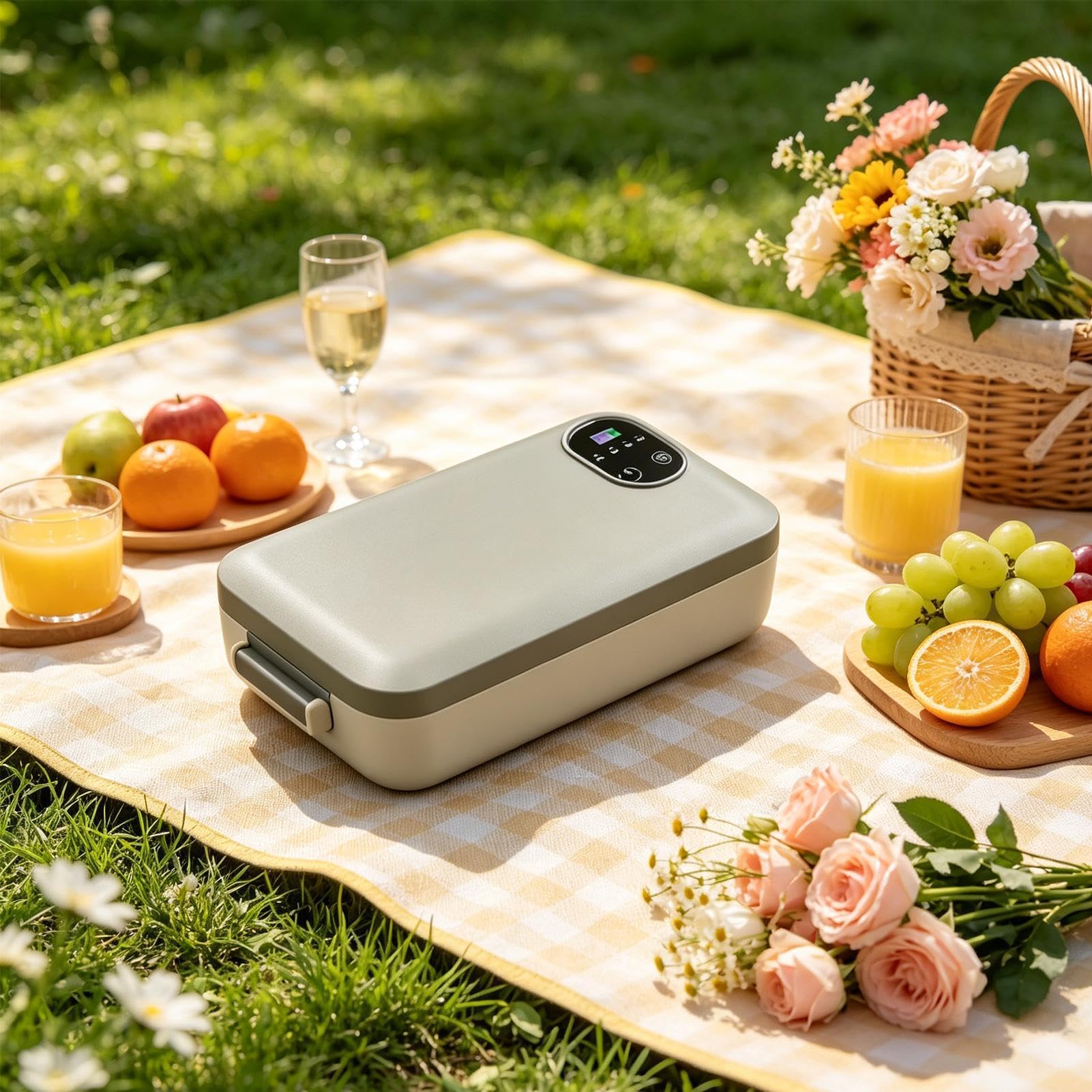 Podgrzewany Pojemnik Na Lunch 900ml Wyjmowany Przenośny Podgrzewany | Organizer Spożywczy Do Kampera Kempingu Pracy Na Budowie W Podróży Samochodzie Pikniku Domu Akademika