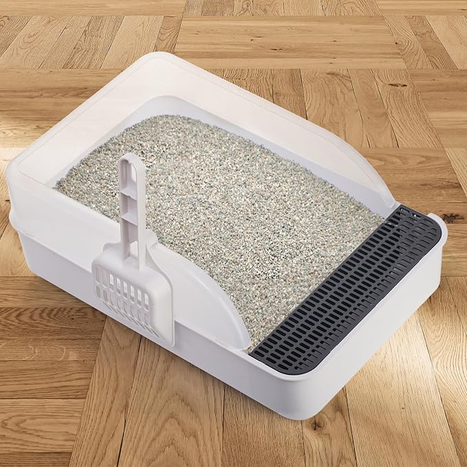 Caja de arena para gato semi-cerrada tamaño pequeño miniatura 6
