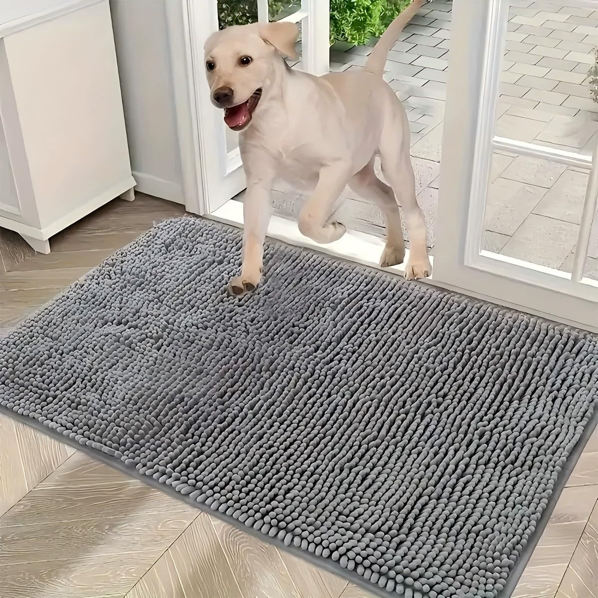Tapis de bain antidérapant en chenille douce, haute absence, lavable en machine, pour salle de bain, cuisine, chambre à coucher - Violet (140 x 70 cm)
