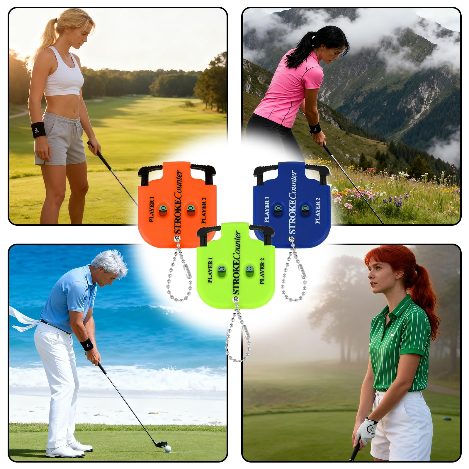 YNR Contatore di Punteggio Golf Contatori Colpi Segnapunti per Scuola Eventi Sportivi