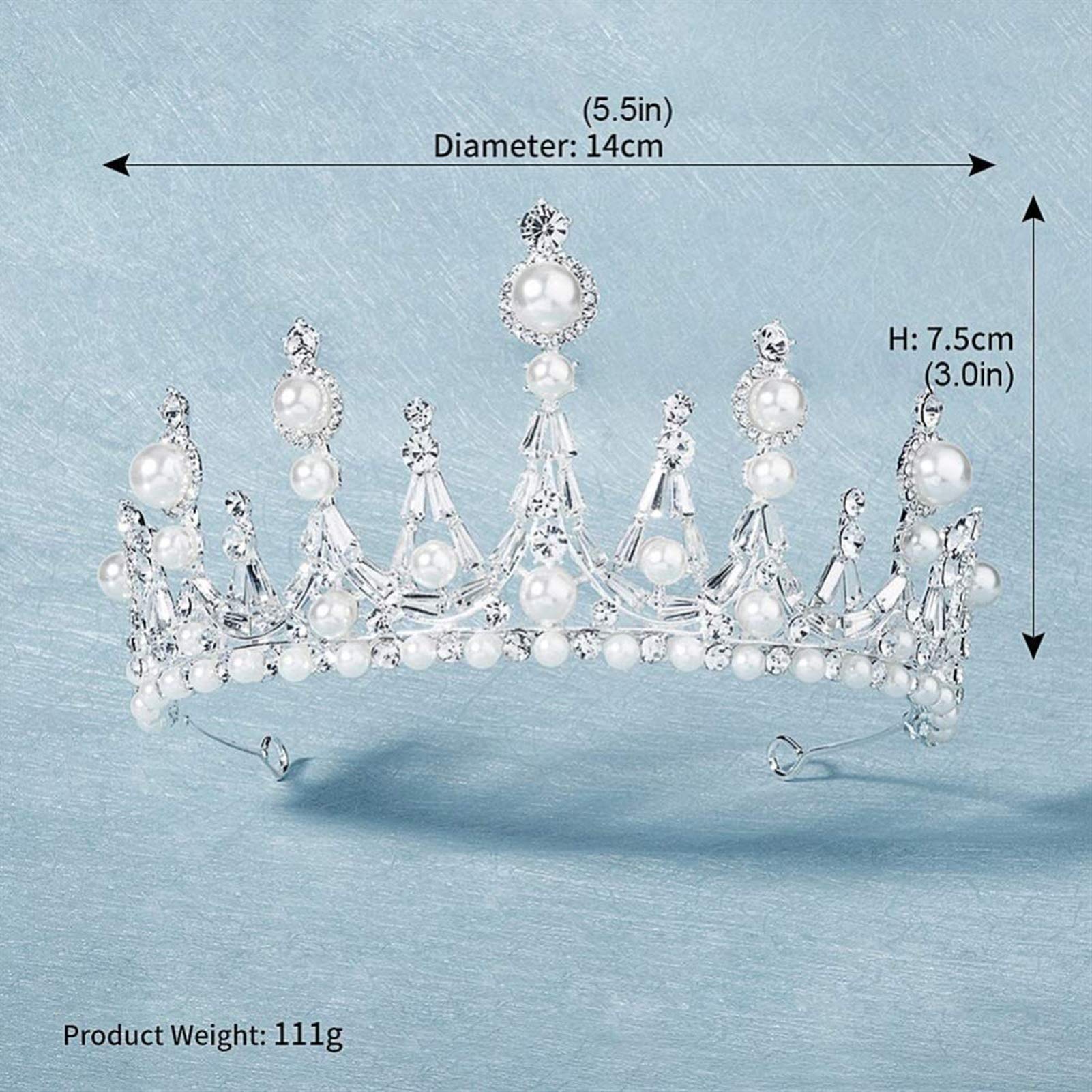 Korona ślubna perła diadem dla panny młodej opaska tiara księżniczki nakrycie głowy nakrycia głowy akcesoria do włosów dla panny młodej
