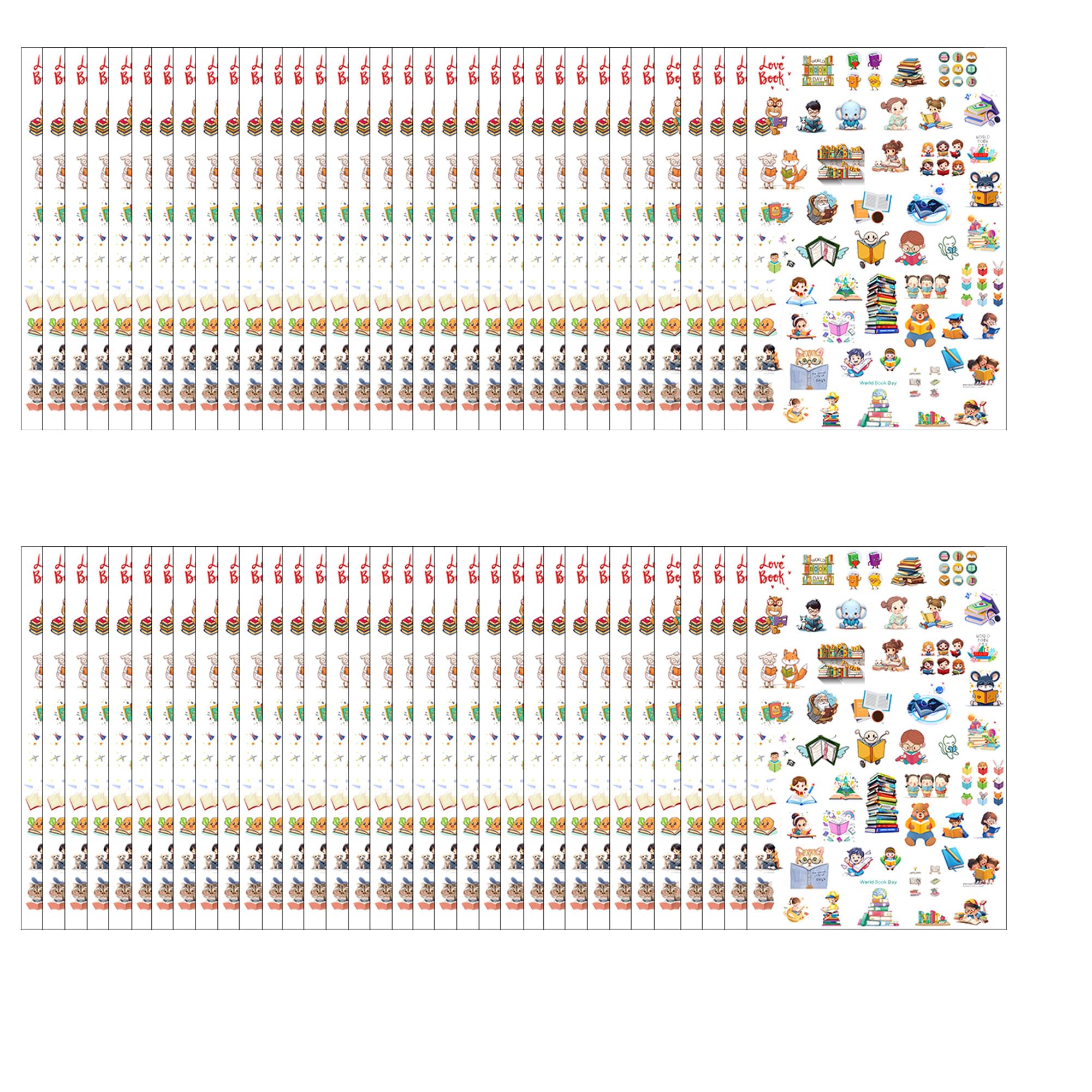 Yunahoo 1200+PCS Reading Stickers Party Favors I Love Reading Read Teenagers Sticker Motivate Students Supplies Birthday Baby Shower Party Decorations Class School Prizes(24 Sheets)
