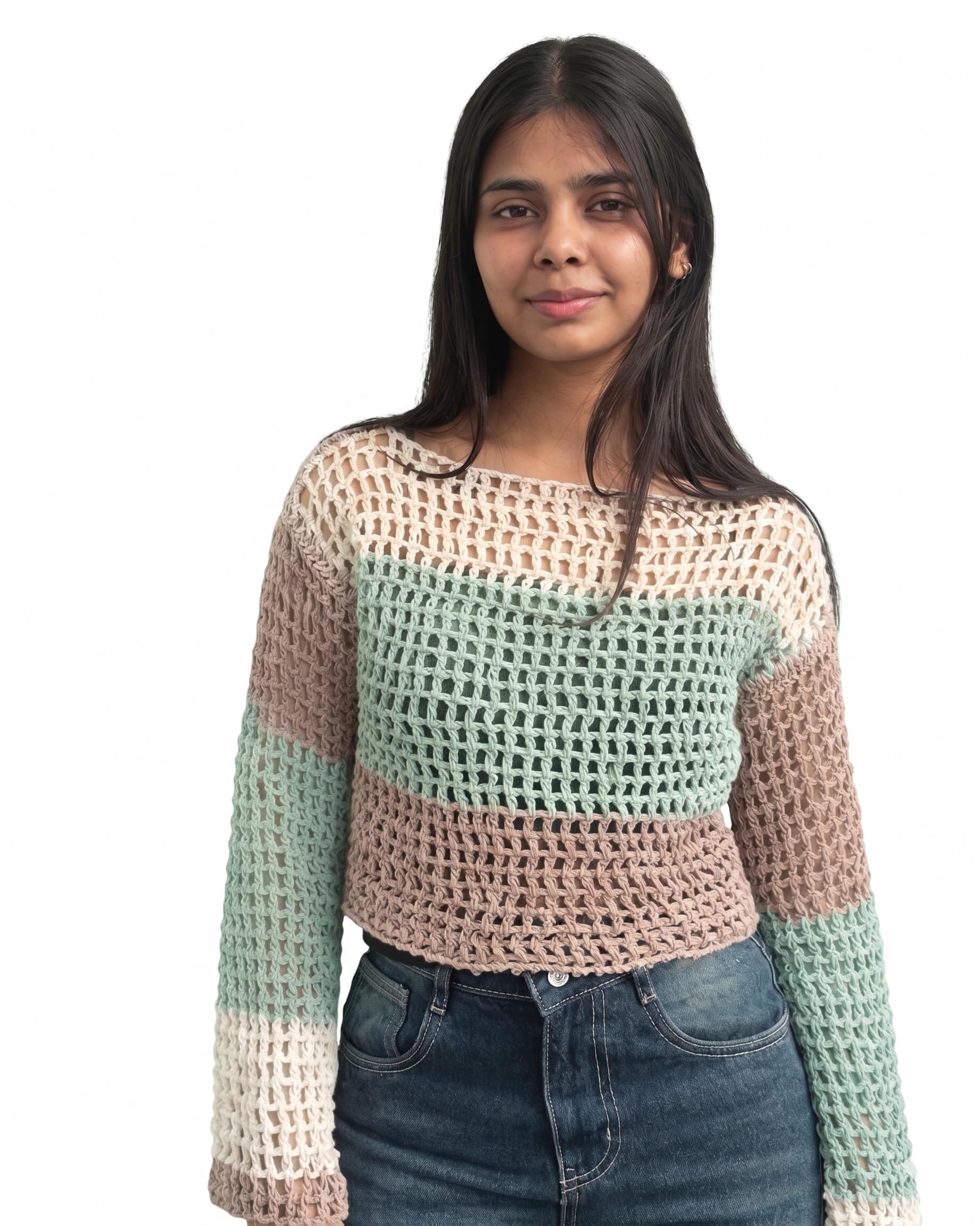 Desert Sage – Crochet Colorblock Sweater-image-36