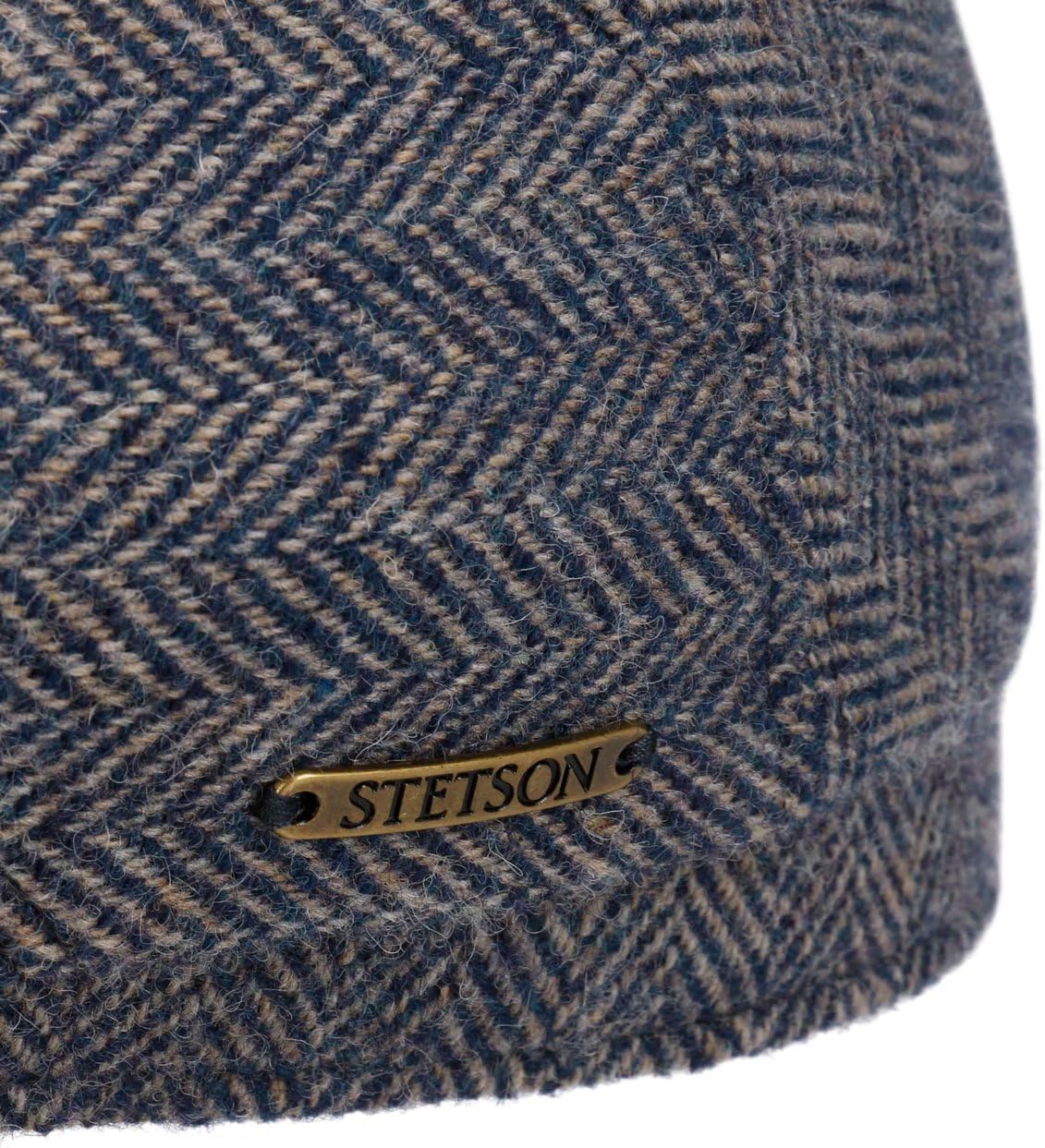 Stetson Belfast Wool Flat Cap Peaked Herringbone Men Fall Winter