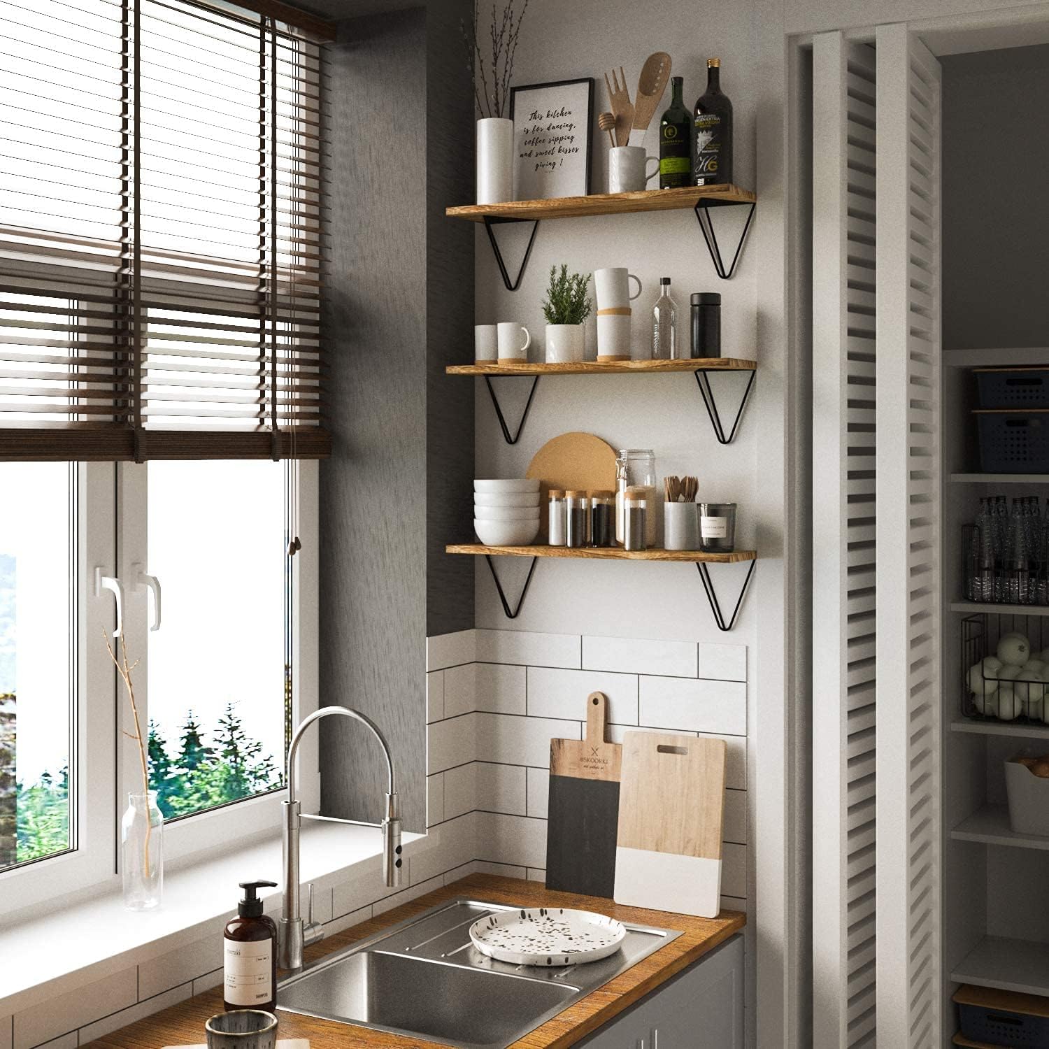 Hairpin Shelf Brackets,2PCS Black Metal Shelf Brackets Shelves Heavy