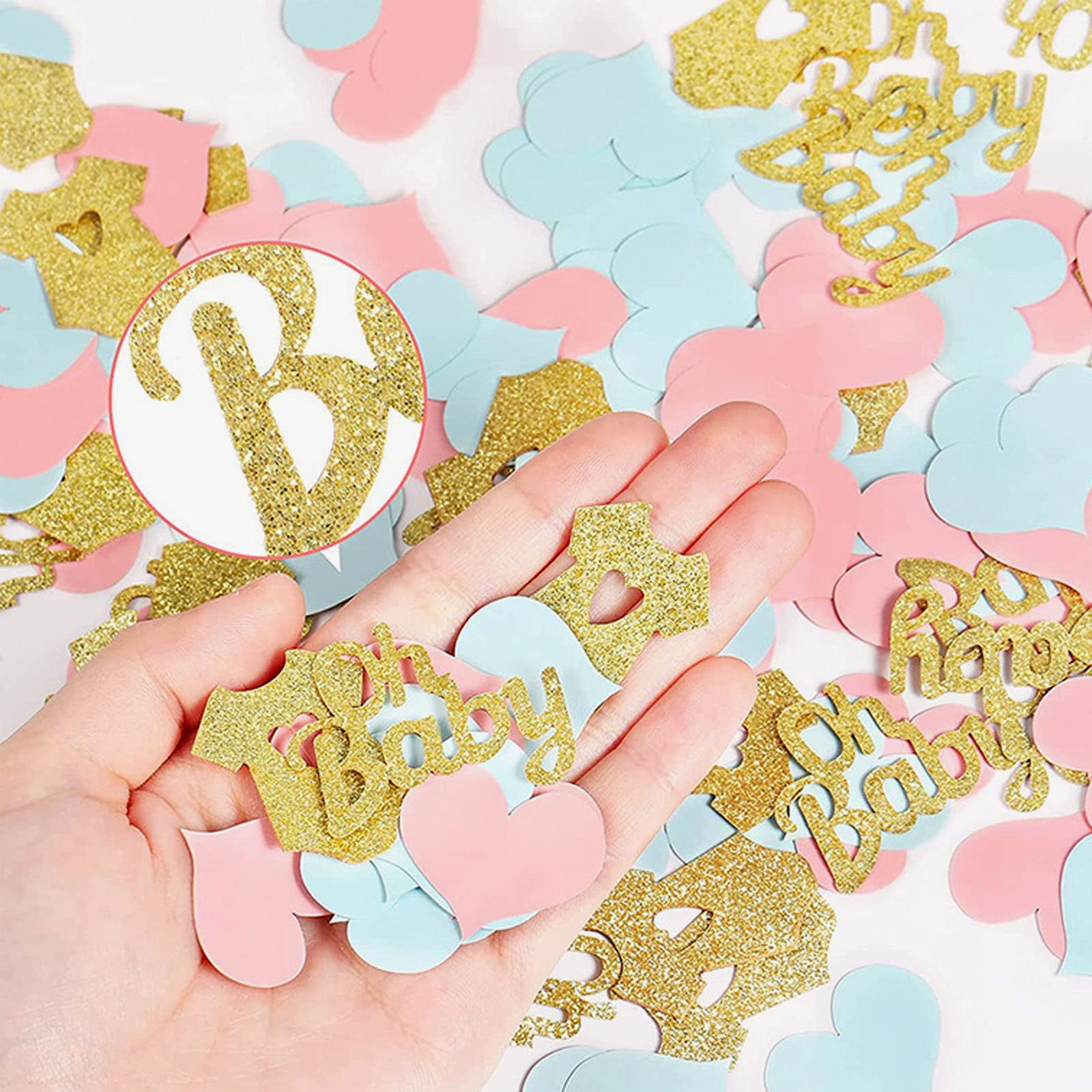 Coriandoli glitterati personalizzati: nome e numero 4, decorazioni per
