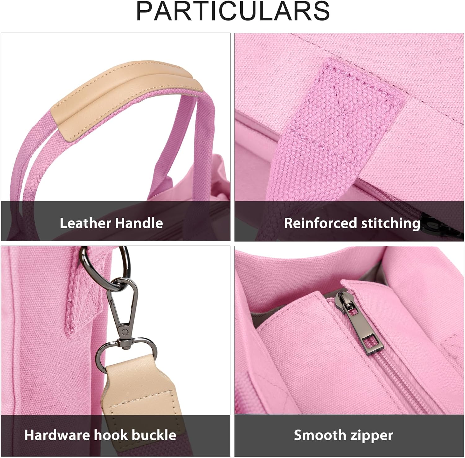 Canvas Tote Bag for Women Crossbody Work Purse with Pockets Top Handle Handbag Satchel Bags for Travel Nurse Teacher - Image 6